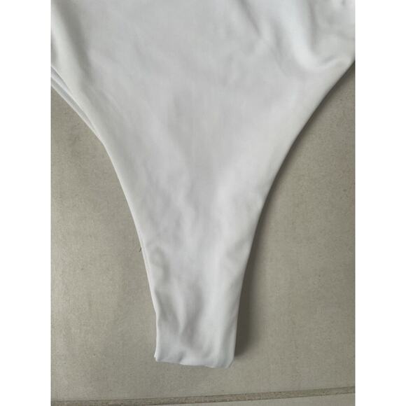 Meshki Swim Bikini Bottom High Waist Cut Out Logo Maleah Swimwear - Picture 5 of 7